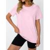 imageAUTOMET Womens Workout Tops Short Sleeve Gym Shirts Summer Athletic Yoga Tshirts Loose Fit Casual Clothes 2025Pink