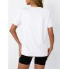imageAUTOMET Womens Workout Tops Short Sleeve Gym Shirts Summer Athletic Yoga Tshirts Loose Fit Casual Clothes 2025White