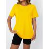 imageAUTOMET Womens Workout Tops Short Sleeve Gym Shirts Summer Athletic Yoga Tshirts Loose Fit Casual Clothes 2025Yellow