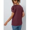 imageAUTOMET Women Short Sleeve Summer Top 2025 Lace Dressy Casual Business Cute T Shirts Blouse Basic TeeBurgundy