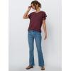 imageAUTOMET Women Short Sleeve Summer Top 2025 Lace Dressy Casual Business Cute T Shirts Blouse Basic TeeBurgundy