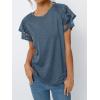 imageAUTOMET Women Short Sleeve Summer Top 2025 Lace Dressy Casual Business Cute T Shirts Blouse Basic TeeGreyblue