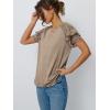 imageAUTOMET Women Short Sleeve Summer Top 2025 Lace Dressy Casual Business Cute T Shirts Blouse Basic TeeKhaki