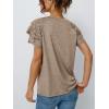 imageAUTOMET Women Short Sleeve Summer Top 2025 Lace Dressy Casual Business Cute T Shirts Blouse Basic TeeKhaki