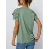 imageAUTOMET Women Short Sleeve Summer Top 2025 Lace Dressy Casual Business Cute T Shirts Blouse Basic TeeLightgreen