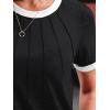 imageAUTOMET Womens Shirts Short Sleeve Tops Business Casual Tee Spring Summer Clothes Trendy Fashion Dressy Blouses Outfits 2025Black