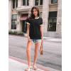 imageAUTOMET Womens Shirts Short Sleeve Tops Business Casual Tee Spring Summer Clothes Trendy Fashion Dressy Blouses Outfits 2025Black