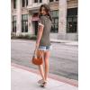 imageAUTOMET Womens Shirts Short Sleeve Tops Business Casual Tee Spring Summer Clothes Trendy Fashion Dressy Blouses Outfits 2025Coffee