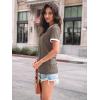 imageAUTOMET Womens Shirts Short Sleeve Tops Business Casual Tee Spring Summer Clothes Trendy Fashion Dressy Blouses Outfits 2025Coffee
