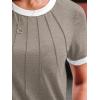 imageAUTOMET Womens Shirts Short Sleeve Tops Business Casual Tee Spring Summer Clothes Trendy Fashion Dressy Blouses Outfits 2025Coffeegrey