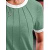 imageAUTOMET Womens Shirts Short Sleeve Tops Business Casual Tee Spring Summer Clothes Trendy Fashion Dressy Blouses Outfits 2025Green