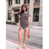 imageAUTOMET Womens Shirts Short Sleeve Tops Business Casual Tee Spring Summer Clothes Trendy Fashion Dressy Blouses Outfits 2025Greypurple