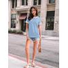 imageAUTOMET Womens Shirts Short Sleeve Tops Business Casual Tee Spring Summer Clothes Trendy Fashion Dressy Blouses Outfits 2025Lightblue