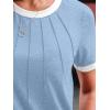 imageAUTOMET Womens Shirts Short Sleeve Tops Business Casual Tee Spring Summer Clothes Trendy Fashion Dressy Blouses Outfits 2025Lightblue