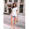imageAUTOMET Womens Shirts Short Sleeve Tops Business Casual Tee Spring Summer Clothes Trendy Fashion Dressy Blouses Outfits 2025White