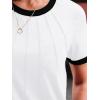 imageAUTOMET Womens Shirts Short Sleeve Tops Business Casual Tee Spring Summer Clothes Trendy Fashion Dressy Blouses Outfits 2025White