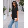 imageAUTOMET Womens Short Sleeve Shirts Dressy Lace Summer Tops 2025 Spring Trendy Casual TShirts Cute Work Outfits BlousesBlack
