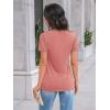 imageAUTOMET Womens Short Sleeve Shirts Dressy Lace Summer Tops 2025 Spring Trendy Casual TShirts Cute Work Outfits BlousesCoral
