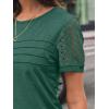 imageAUTOMET Womens Short Sleeve Shirts Dressy Lace Summer Tops 2025 Spring Trendy Casual TShirts Cute Work Outfits BlousesGreen