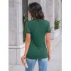 imageAUTOMET Womens Short Sleeve Shirts Dressy Lace Summer Tops 2025 Spring Trendy Casual TShirts Cute Work Outfits BlousesGreen