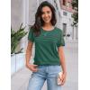 imageAUTOMET Womens Short Sleeve Shirts Dressy Lace Summer Tops 2025 Spring Trendy Casual TShirts Cute Work Outfits BlousesGreen