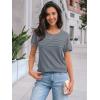 imageAUTOMET Womens Short Sleeve Shirts Dressy Lace Summer Tops 2025 Spring Trendy Casual TShirts Cute Work Outfits BlousesGrey