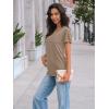 imageAUTOMET Womens Short Sleeve Shirts Dressy Lace Summer Tops 2025 Spring Trendy Casual TShirts Cute Work Outfits BlousesKhaki