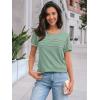 imageAUTOMET Womens Short Sleeve Shirts Dressy Lace Summer Tops 2025 Spring Trendy Casual TShirts Cute Work Outfits BlousesLight Green
