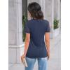 imageAUTOMET Womens Short Sleeve Shirts Dressy Lace Summer Tops 2025 Spring Trendy Casual TShirts Cute Work Outfits BlousesNavy