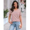 imageAUTOMET Womens Short Sleeve Shirts Dressy Lace Summer Tops 2025 Spring Trendy Casual TShirts Cute Work Outfits BlousesPink
