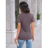 imageAUTOMET Womens Short Sleeve Shirts Dressy Lace Summer Tops 2025 Spring Trendy Casual TShirts Cute Work Outfits BlousesRose Taupe