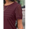 imageAUTOMET Womens Short Sleeve Shirts Dressy Lace Summer Tops 2025 Spring Trendy Casual TShirts Cute Work Outfits BlousesWine Red