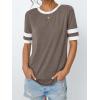 imageAUTOMET Womens Short Sleeve Shirts Summer Tops Spring Trendy Fashion Tees Casual Dressy Crewneck Clothes Basic Outfits 2025Coffeegrey
