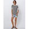 imageAUTOMET Womens Short Sleeve Shirts Summer Tops Spring Trendy Fashion Tees Casual Dressy Crewneck Clothes Basic Outfits 2025Grey