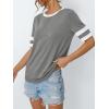 imageAUTOMET Womens Short Sleeve Shirts Summer Tops Spring Trendy Fashion Tees Casual Dressy Crewneck Clothes Basic Outfits 2025Grey
