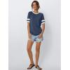 imageAUTOMET Womens Short Sleeve Shirts Summer Tops Spring Trendy Fashion Tees Casual Dressy Crewneck Clothes Basic Outfits 2025Navyblue