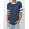 imageAUTOMET Womens Short Sleeve Shirts Summer Tops Spring Trendy Fashion Tees Casual Dressy Crewneck Clothes Basic Outfits 2025Navyblue