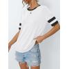 imageAUTOMET Womens Short Sleeve Shirts Summer Tops Spring Trendy Fashion Tees Casual Dressy Crewneck Clothes Basic Outfits 2025White