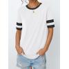 imageAUTOMET Womens Short Sleeve Shirts Summer Tops Spring Trendy Fashion Tees Casual Dressy Crewneck Clothes Basic Outfits 2025White