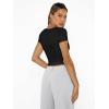 imageAUTOMET Womens Short Sleeve T Shirts Double Lined Square Neck Going Out Crop Tops Summer Cute Clothes Basics TeesBlack