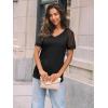 imageAUTOMET Womens Summer Short Sleeve T Shirt 2025 V Neck Tops Spring Vacation Lace Blouses Dressy Casual Fashion ClothesBlack