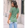 imageAUTOMET Womens Summer Short Sleeve T Shirt 2025 V Neck Tops Spring Vacation Lace Blouses Dressy Casual Fashion ClothesGreen