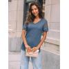 imageAUTOMET Womens Summer Short Sleeve T Shirt 2025 V Neck Tops Spring Vacation Lace Blouses Dressy Casual Fashion ClothesNavy