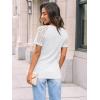 imageAUTOMET Womens Summer Short Sleeve T Shirt 2025 V Neck Tops Spring Vacation Lace Blouses Dressy Casual Fashion ClothesWhite