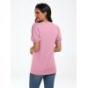 imageAUTOMET Womens Summer Tops Short Sleeve Shirts Business Casual Outfits Puff Dressy Blouses Spring Clothes 2025Pink