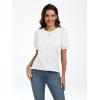 imageAUTOMET Womens Summer Tops Short Sleeve Shirts Business Casual Outfits Puff Dressy Blouses Spring Clothes 2025White