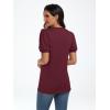 imageAUTOMET Womens Summer Tops Short Sleeve Shirts Business Casual Outfits Puff Dressy Blouses Spring Clothes 2025Winered