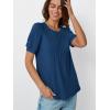imageAUTOMET Womens Tops Short Sleeve TShirts Blouses Dressy Casual Business Puff Pleated Summer Fashion 2025 Basic Comfy ClothesDarkblue