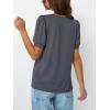 imageAUTOMET Womens Tops Short Sleeve TShirts Blouses Dressy Casual Business Puff Pleated Summer Fashion 2025 Basic Comfy ClothesDarkgrey