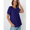 imageAUTOMET Womens Tops Short Sleeve TShirts Blouses Dressy Casual Business Puff Pleated Summer Fashion 2025 Basic Comfy ClothesNavy